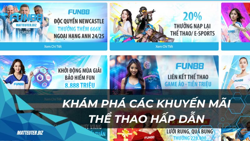 Khám phá chương trình khuyến mãi thể thao mới nhất tại Fun88 2 Khám phá các khuyến mãi thể thao hấp dẫn tại Fun88