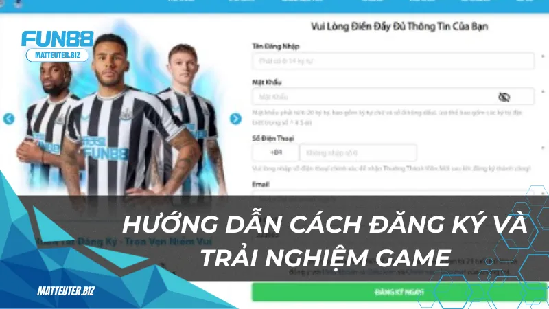 Sảnh game SW tại Fun88: Trải nghiệm giải trí không giới hạn 3 Hướng dẫn cách đăng ký và trải nghiệm game SW tại Fun88